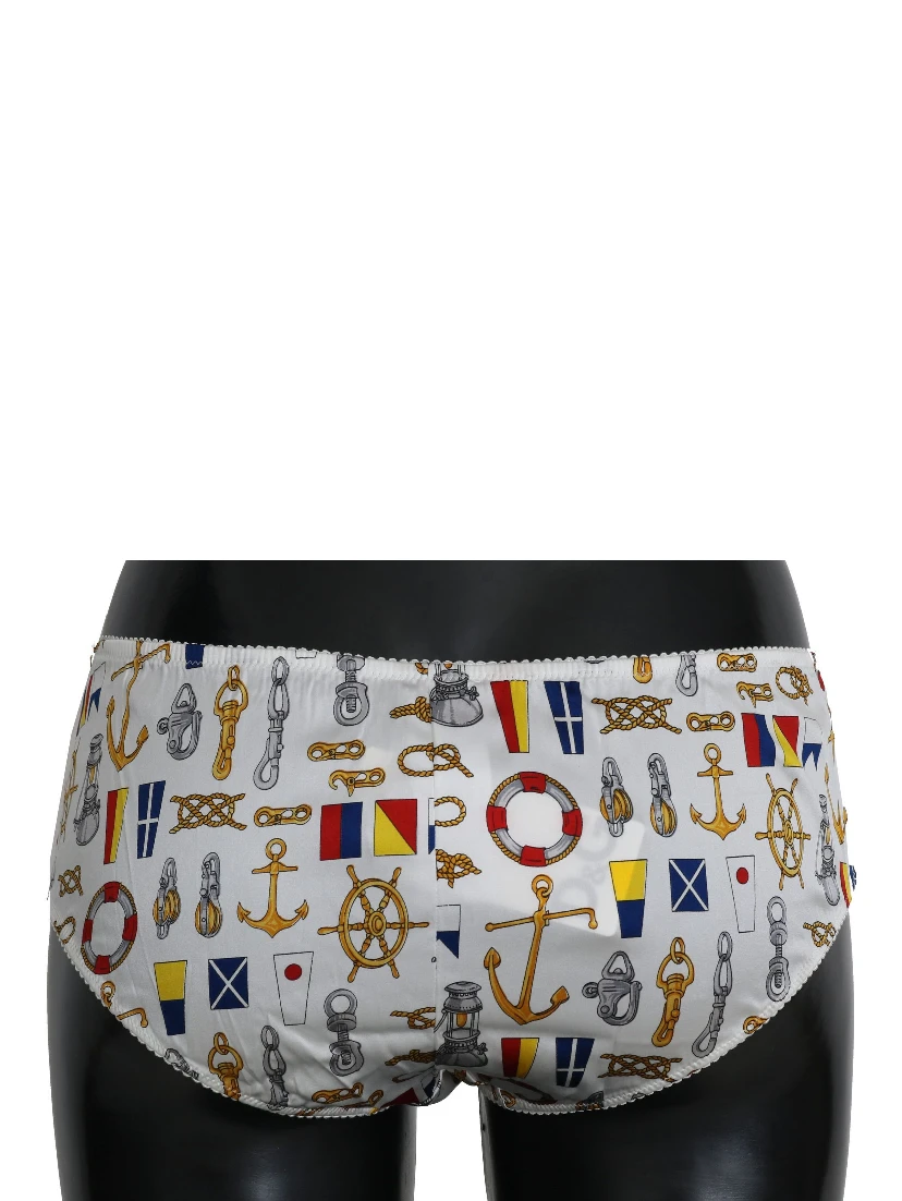 Underwear Sailor Print Silk Bottoms