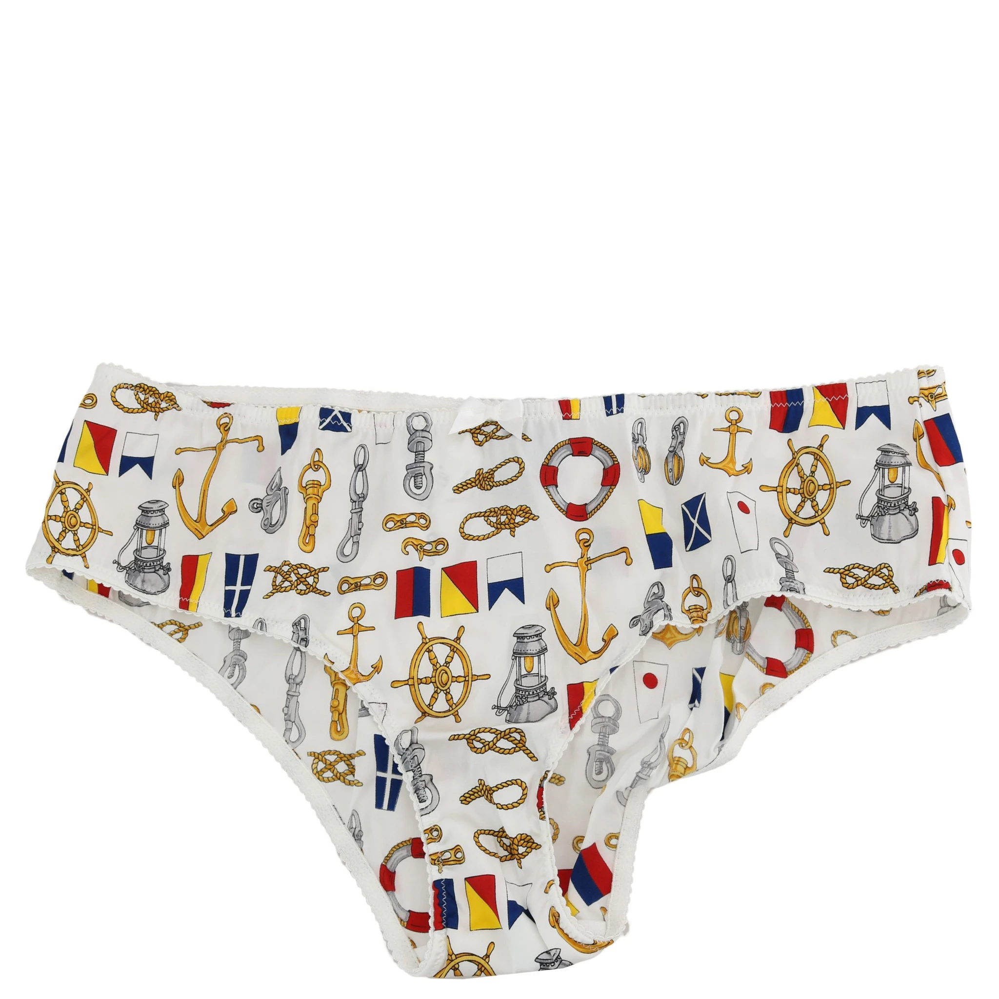 Underwear Sailor Print Silk Bottoms