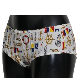 Underwear Sailor Print Silk Bottoms