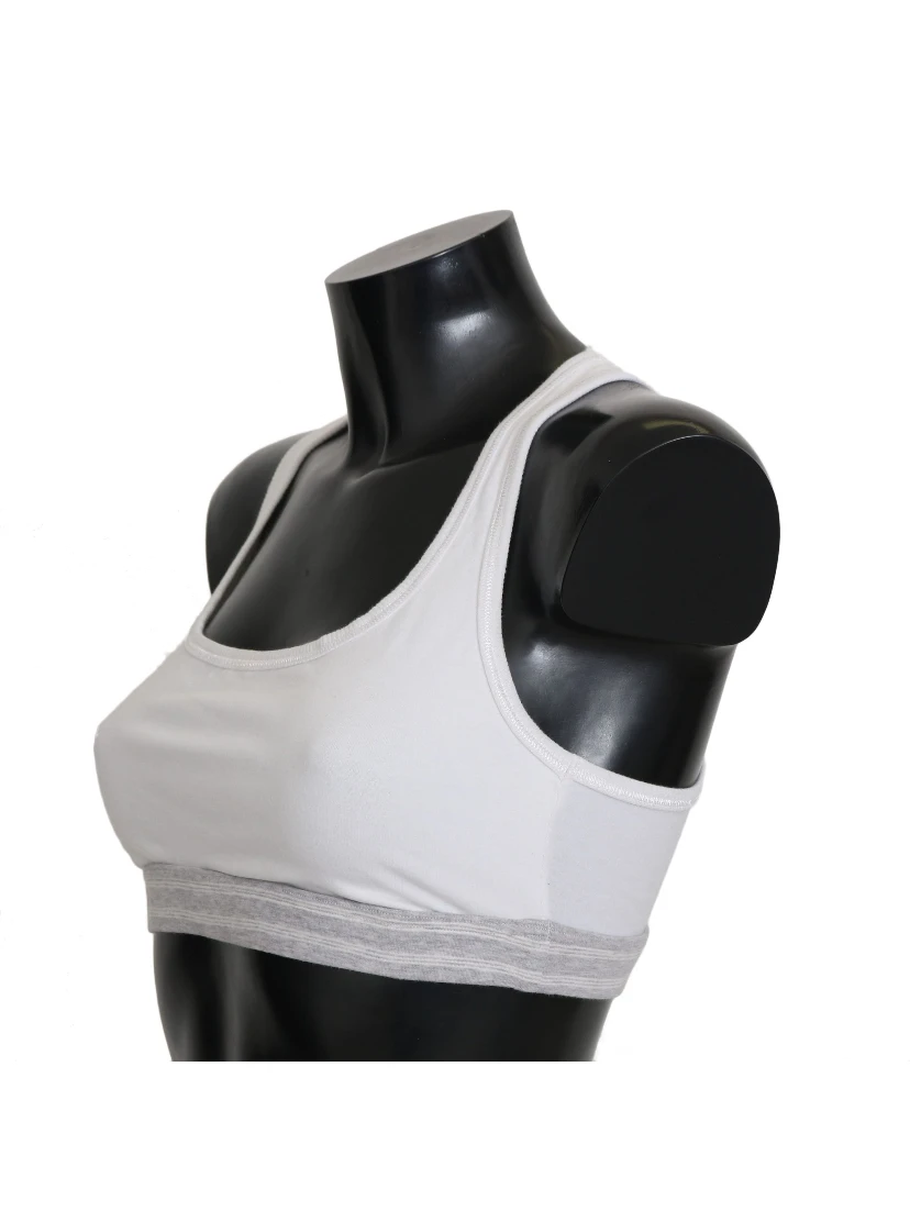 White Cotton Sport Stretch Bra Underwear