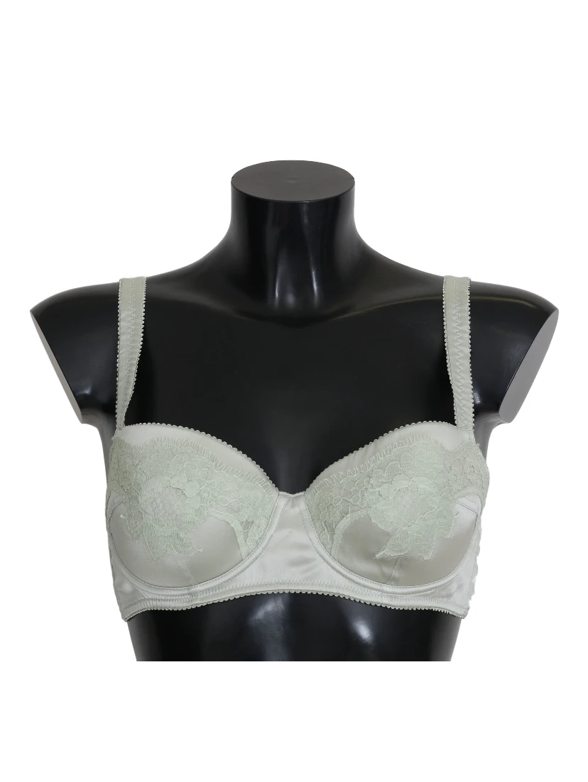 Green Balconcino Bra Floral Lace Underwear