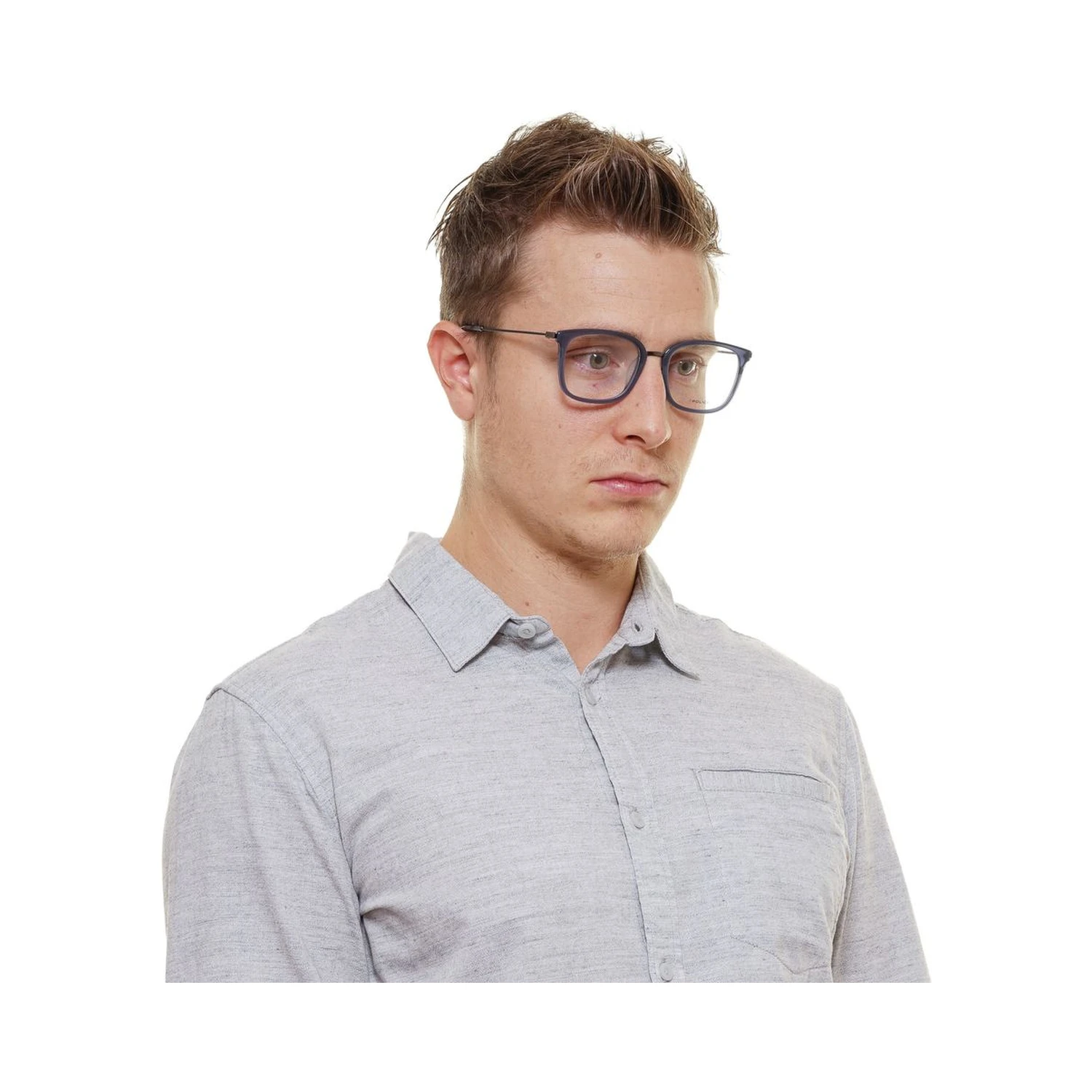 نظارات (إطارات) زرقاء من المعدن والبلاستيك