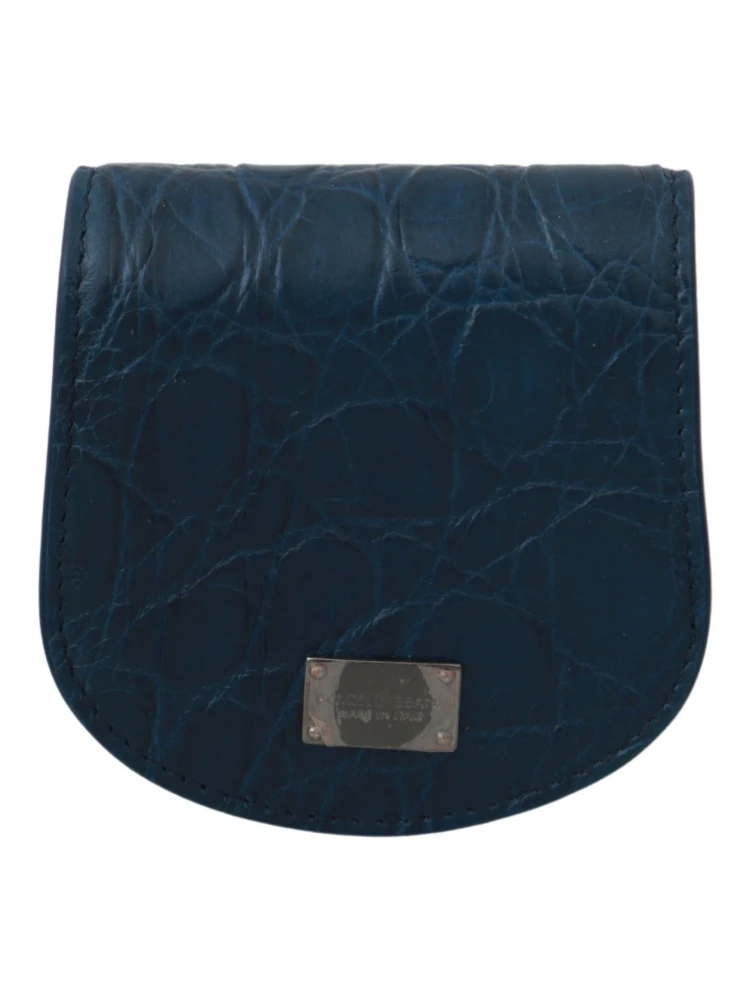 Blue Leather Holder Pocket Condom Case
