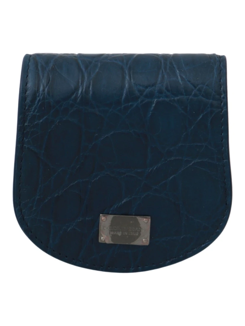 Blue Leather Holder Pocket Condom Case