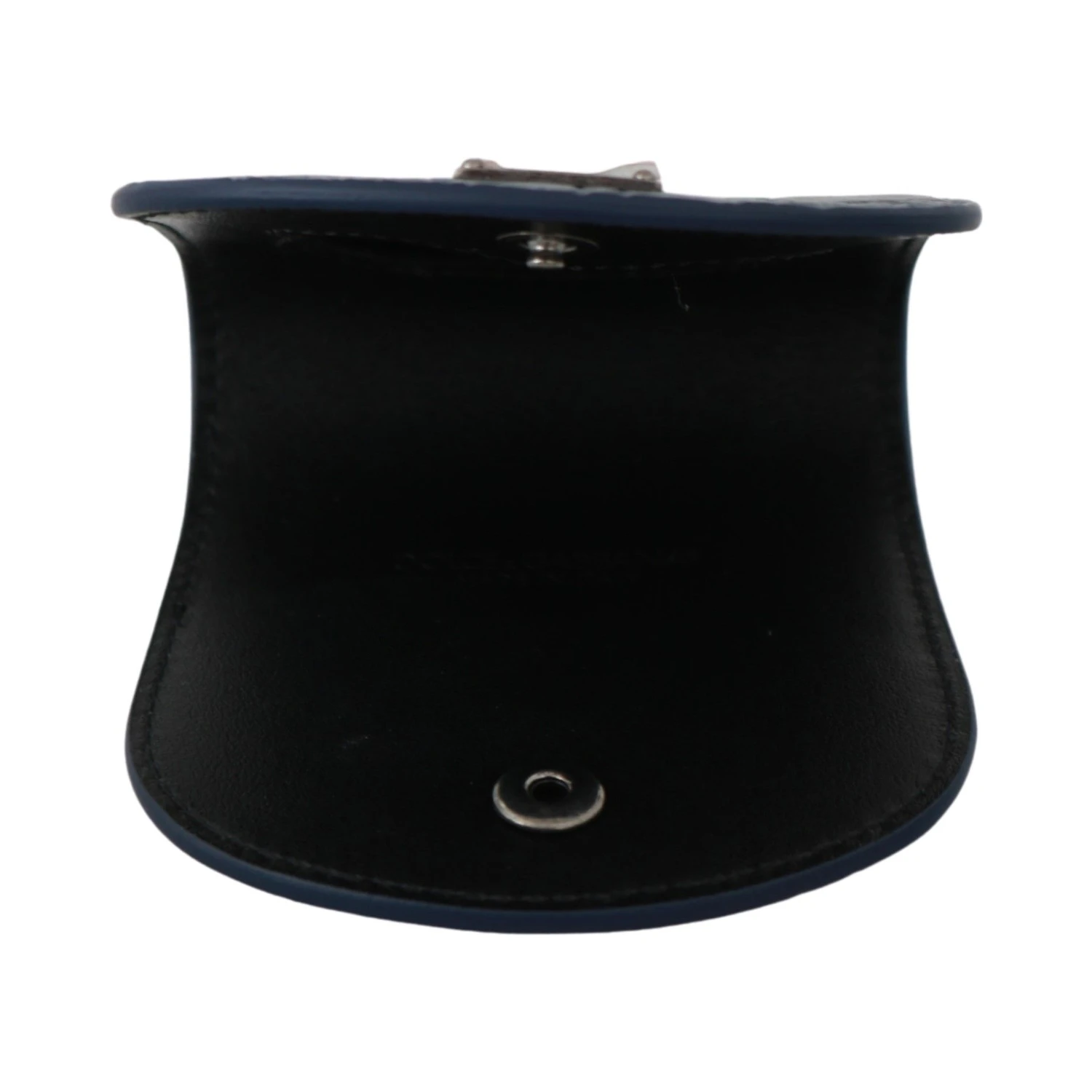 Blue Leather Holder Pocket Condom Case