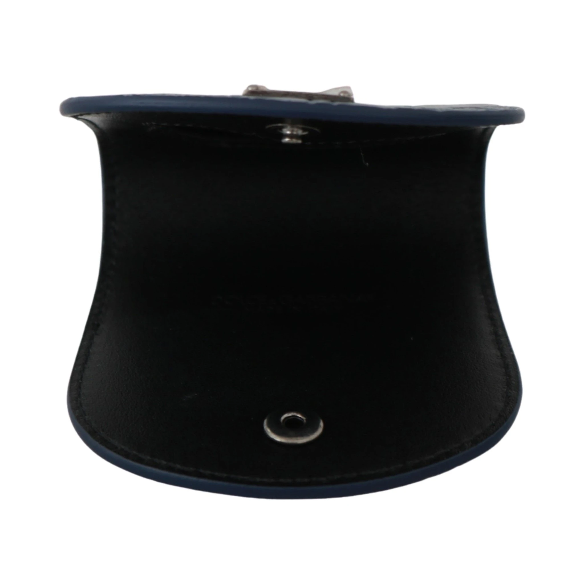 Blue Leather Holder Pocket Condom Case