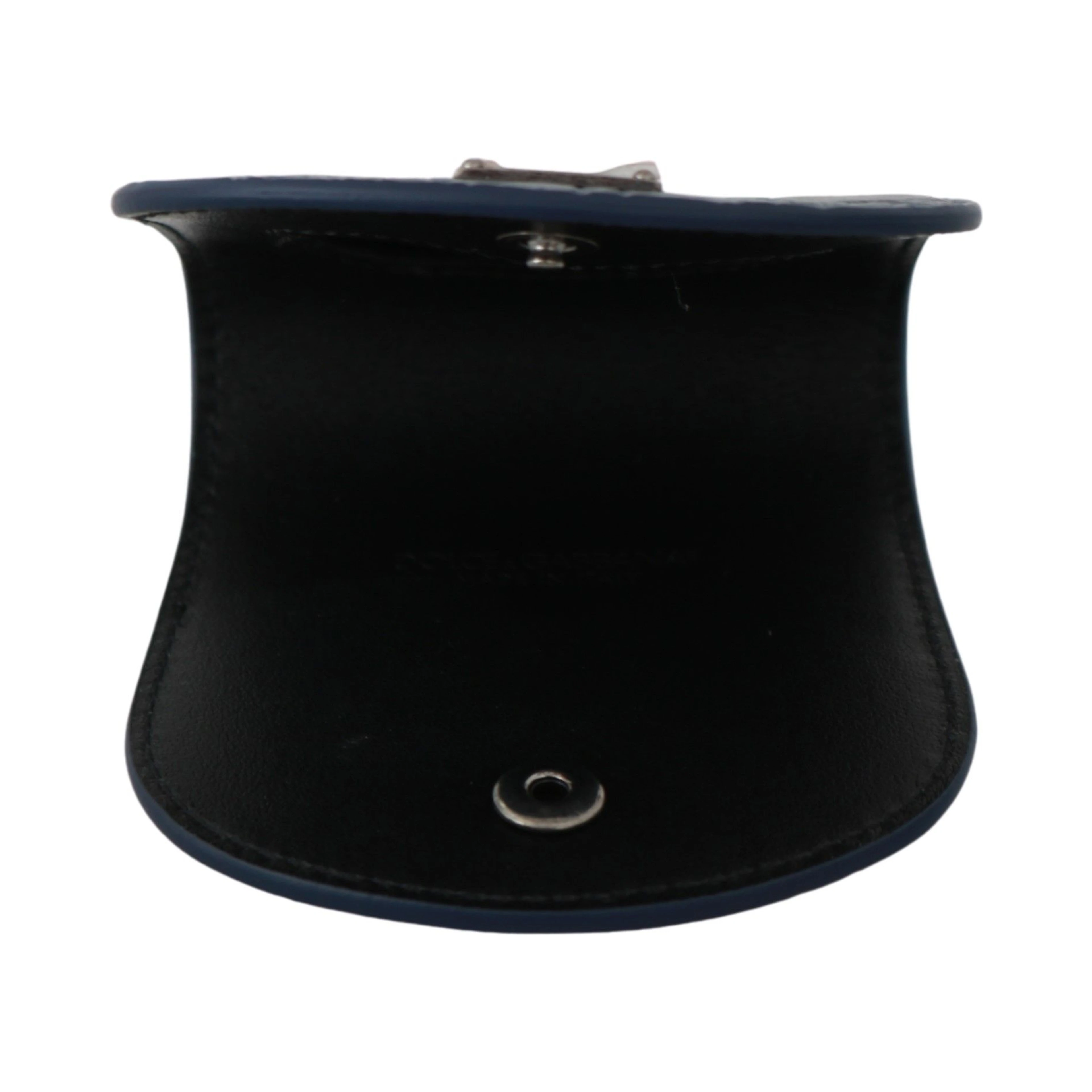 Blue Leather Holder Pocket Condom Case