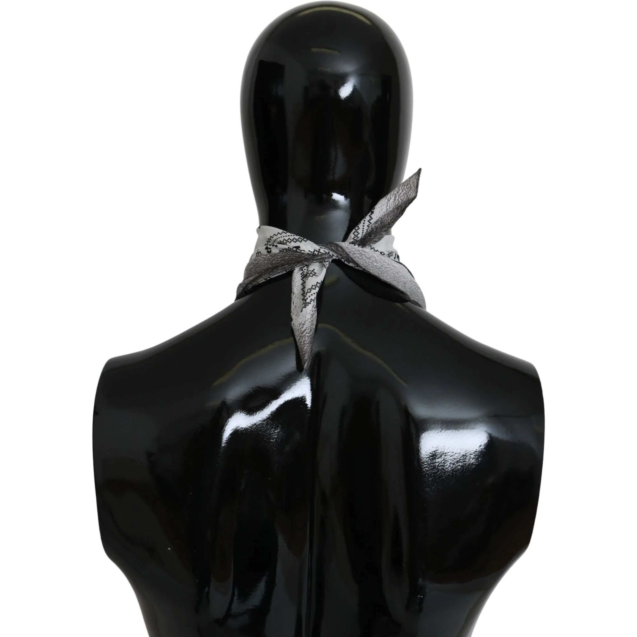 White Printed Bandana Cotton Scarf