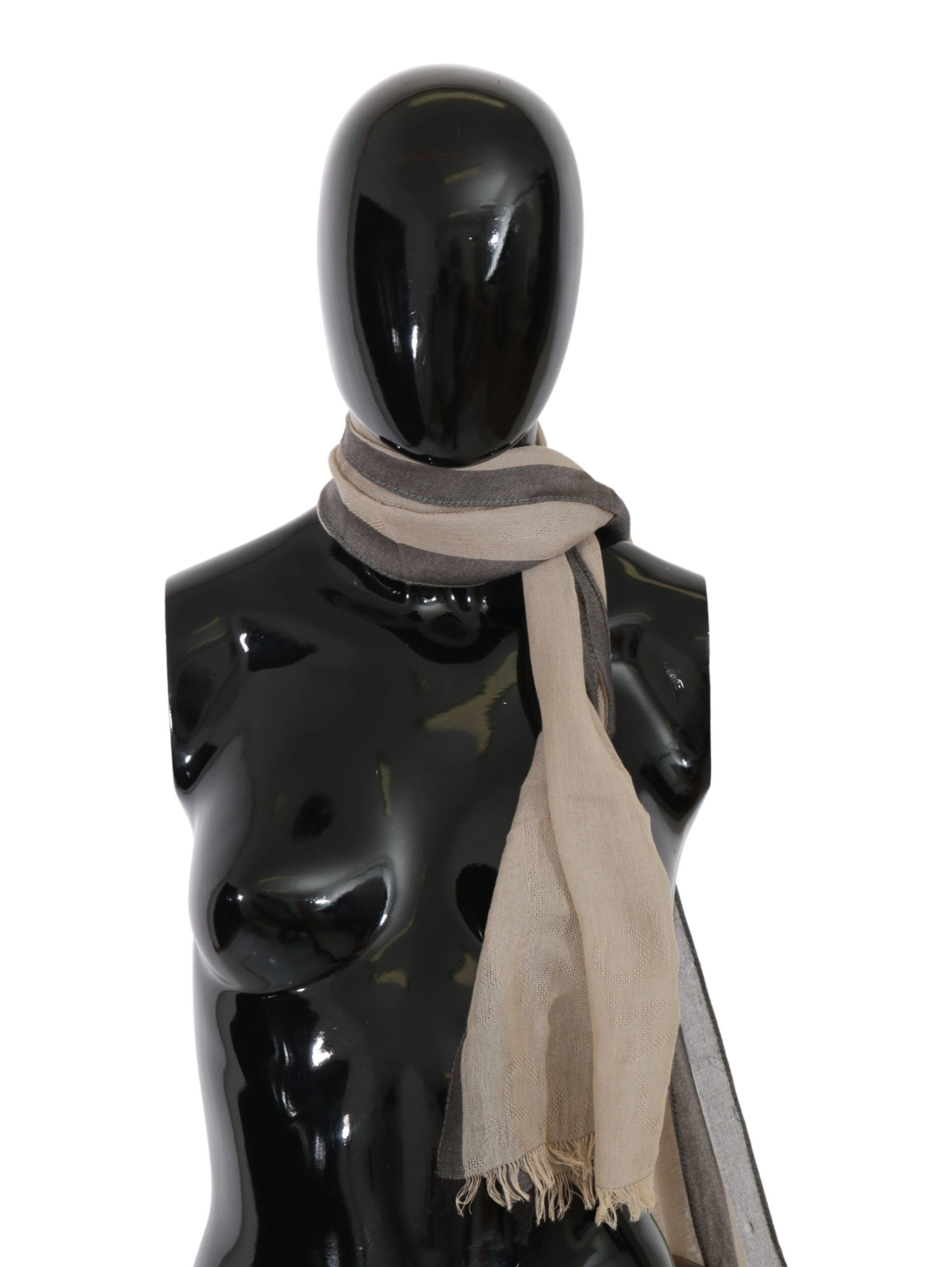 Beige Women Cotton Shawl Scarf