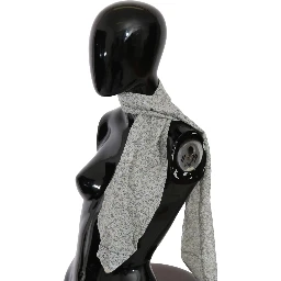 Cotton Beige Blue Fantasy Print Scarf