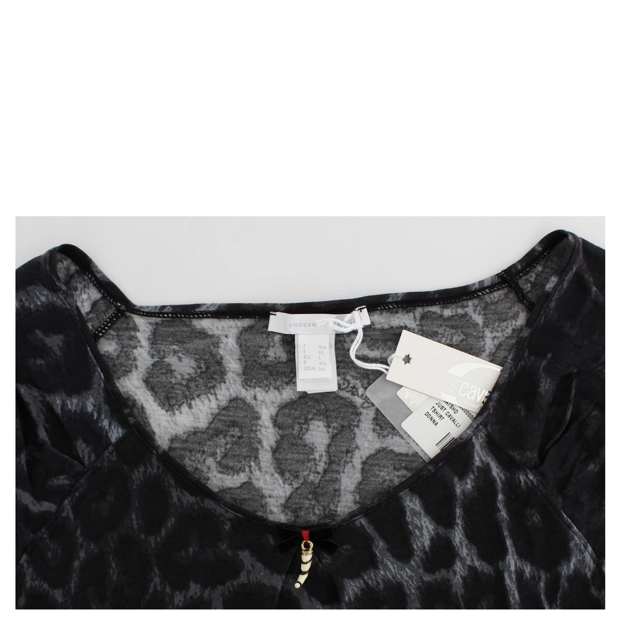 Gray Leopard Modal T-Shirt Blouse Top