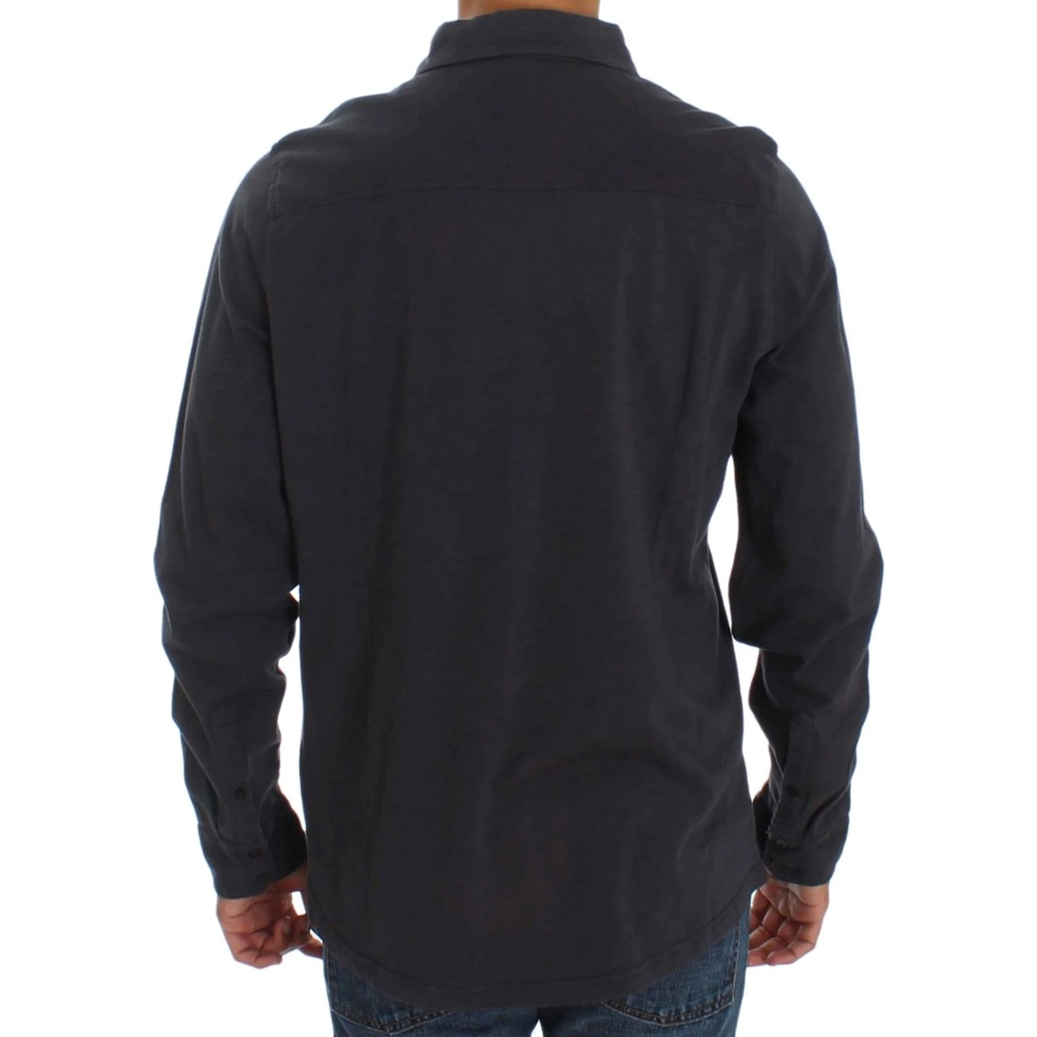 Gray Cotton Button Down Casual Shirt