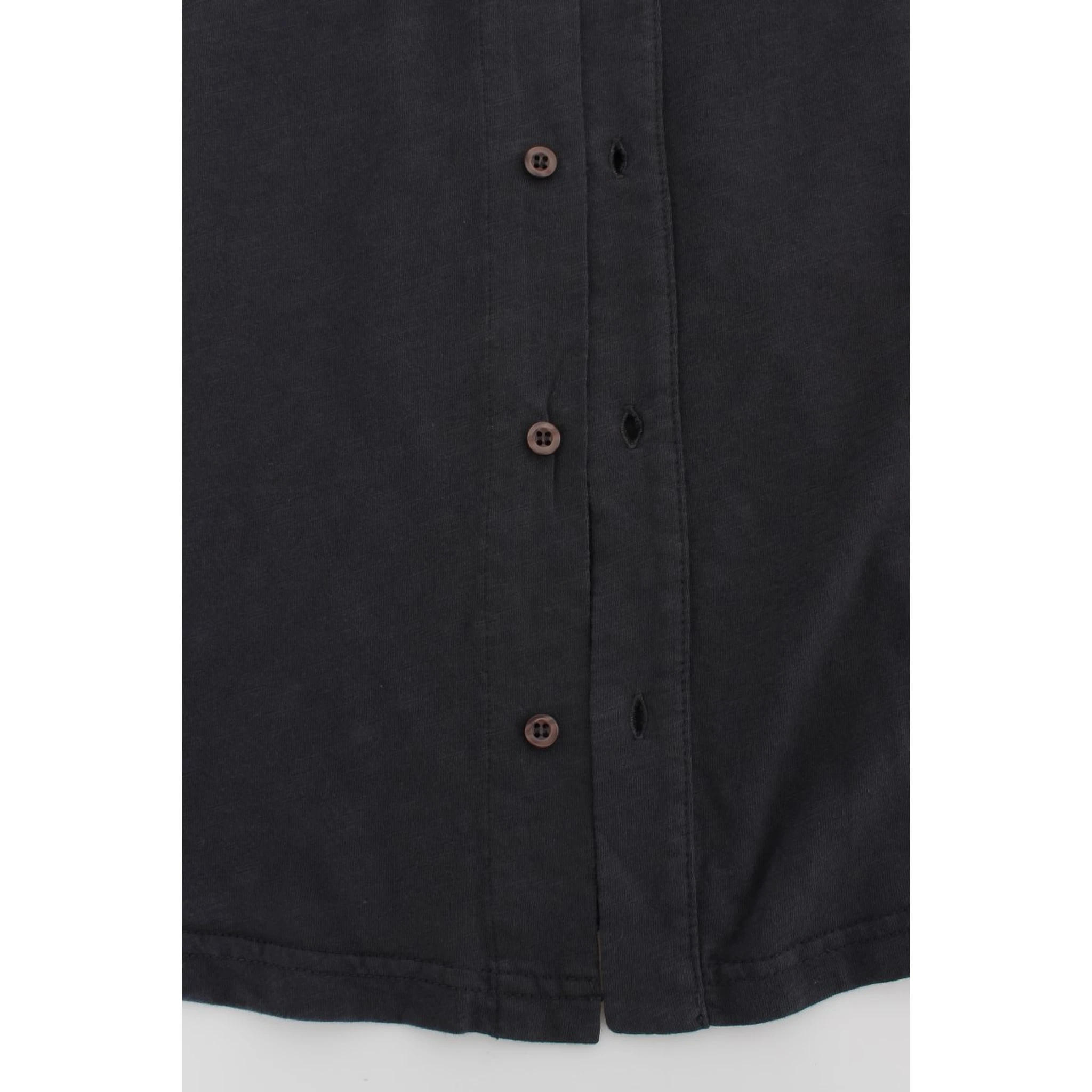 Gray Cotton Button Down Casual Shirt