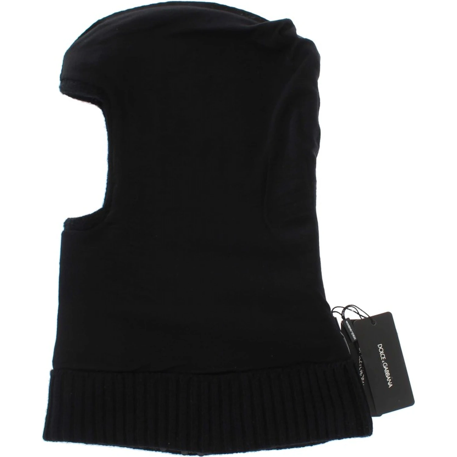 Black Knitted Sequin Hood Scarf Hat