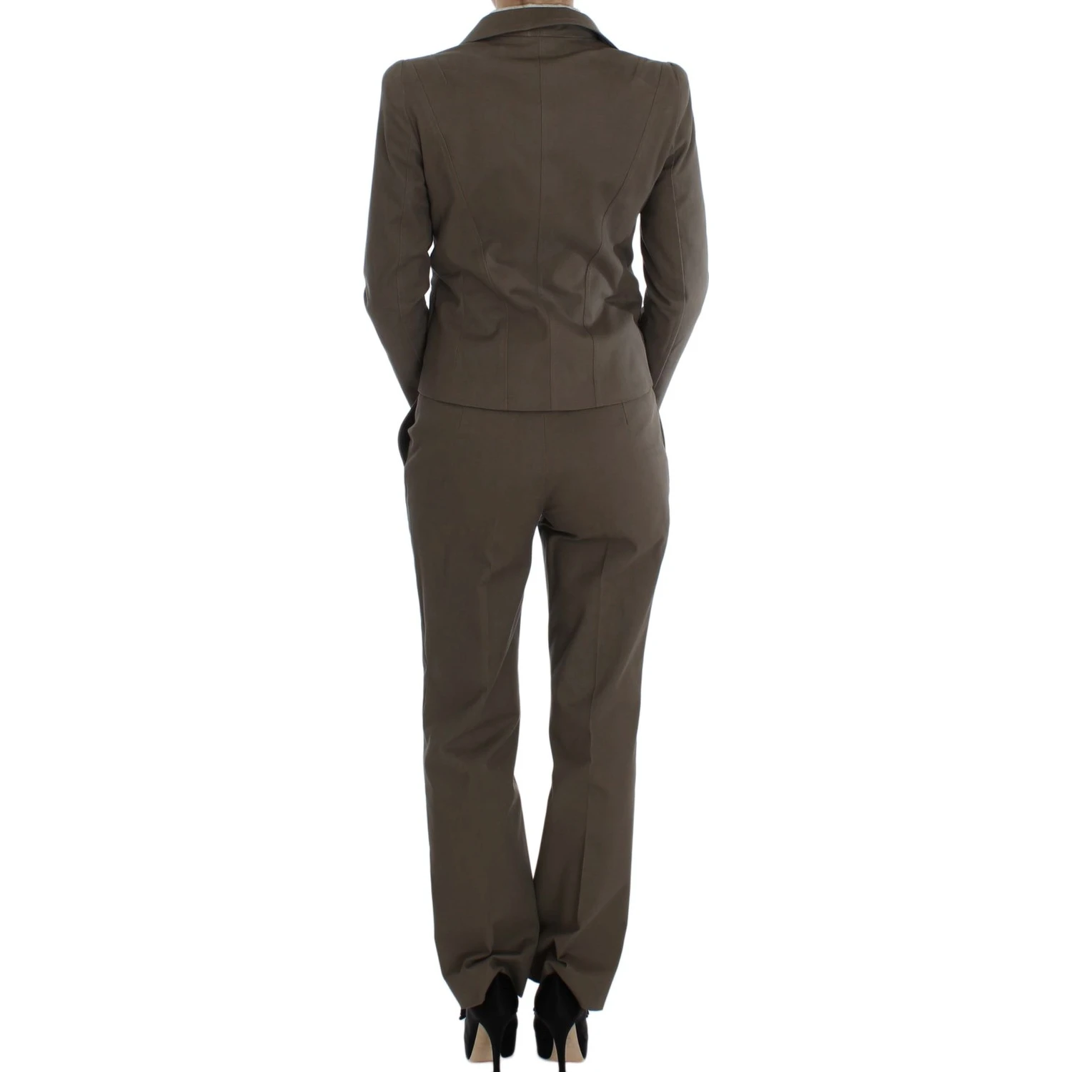 Beige Wool Cotton Suit