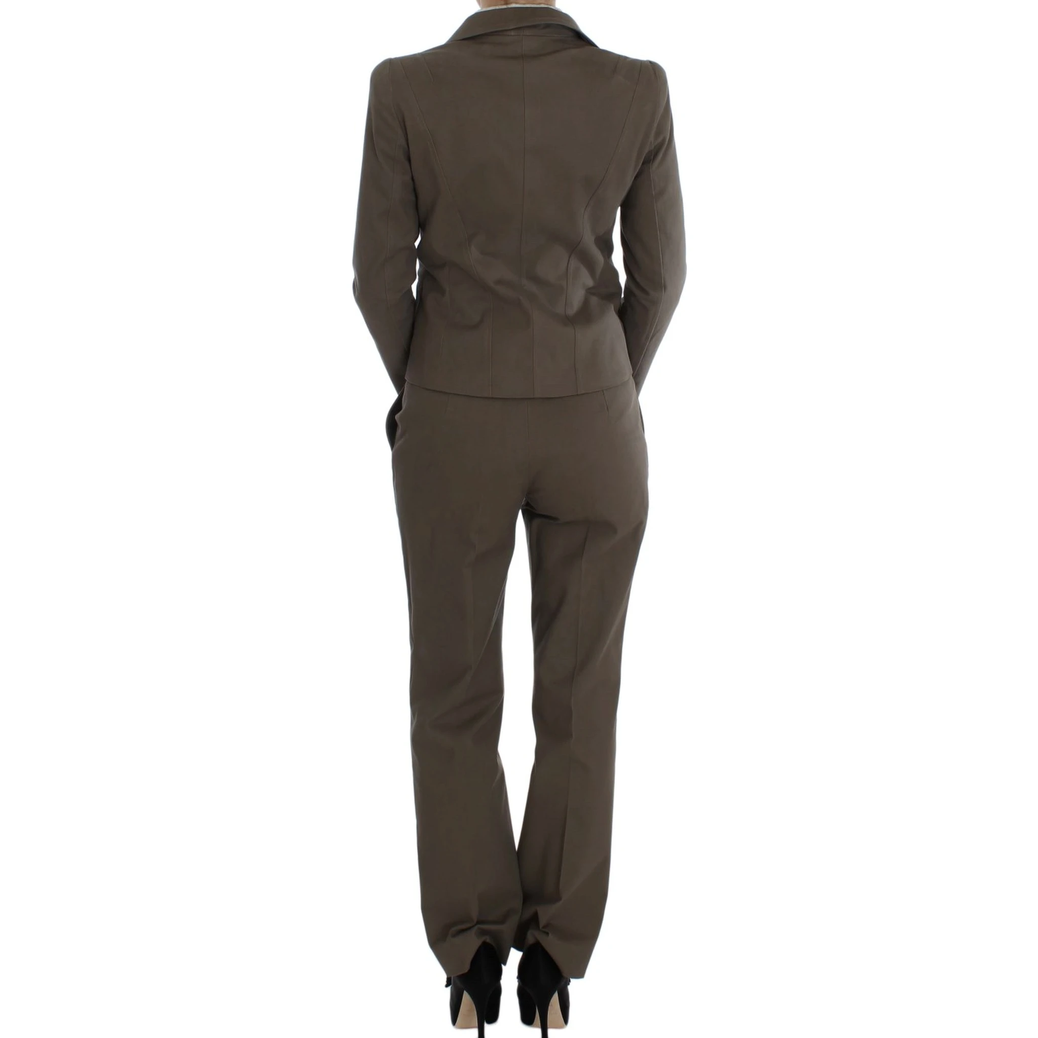 Beige Wool Cotton Suit