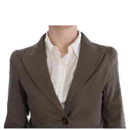 Beige Wool Cotton Suit