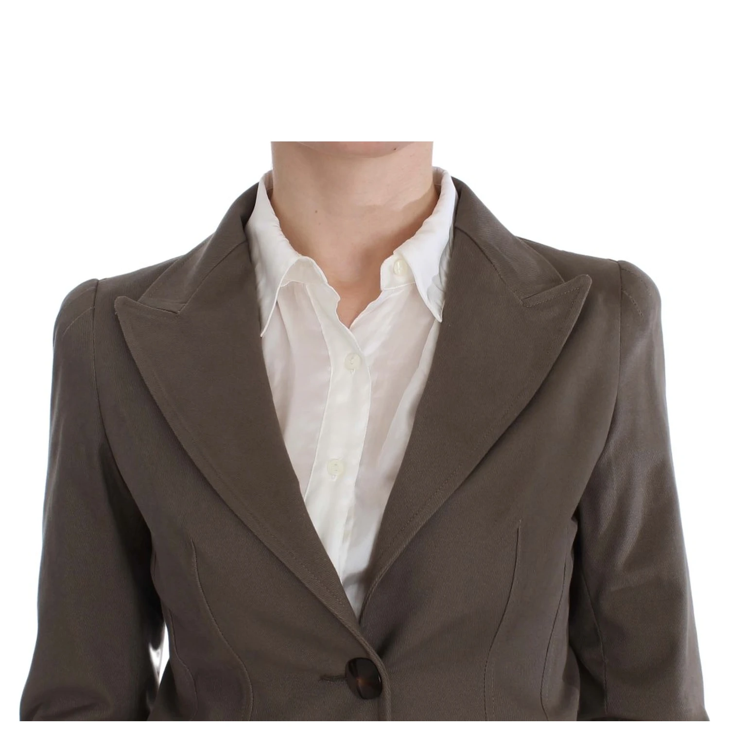 Beige Wool Cotton Suit