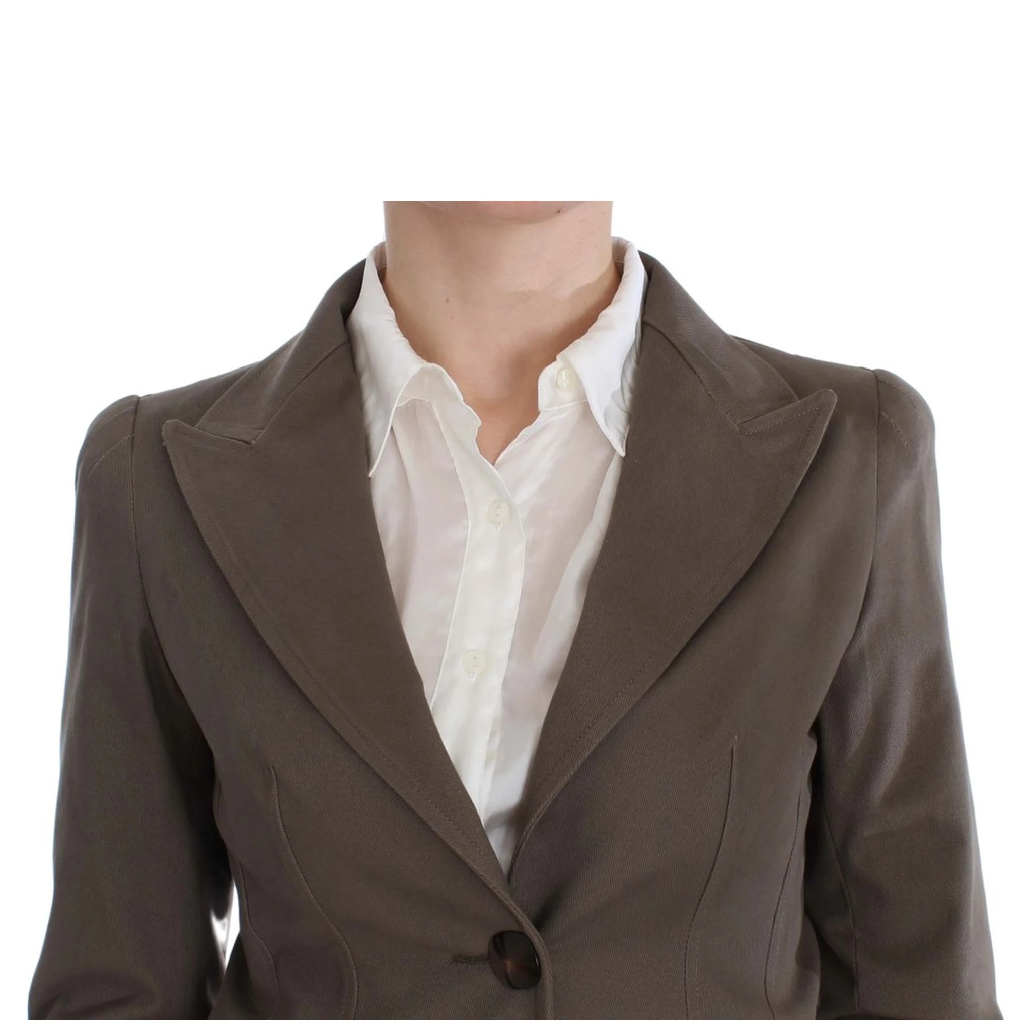 Beige Wool Cotton Suit