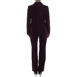 Purple Wool Suit T-Shirt Set