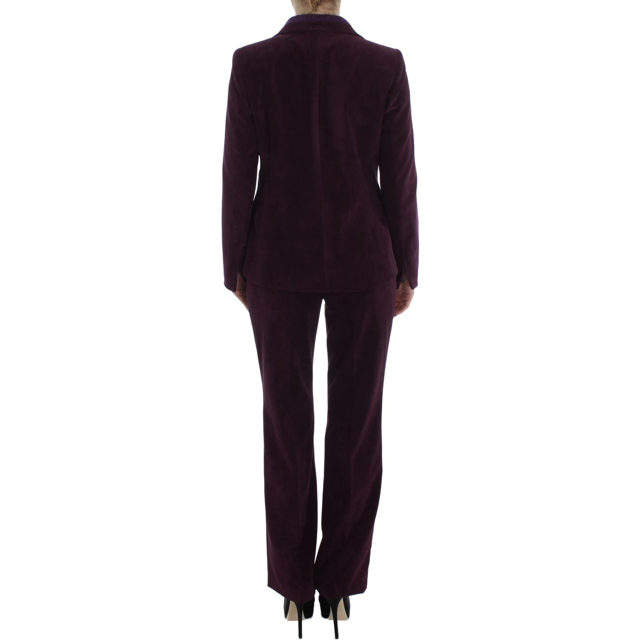 Purple Wool Suit T-Shirt Set