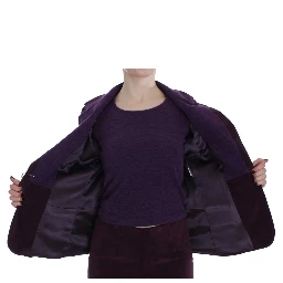 Purple Wool Suit T-Shirt Set