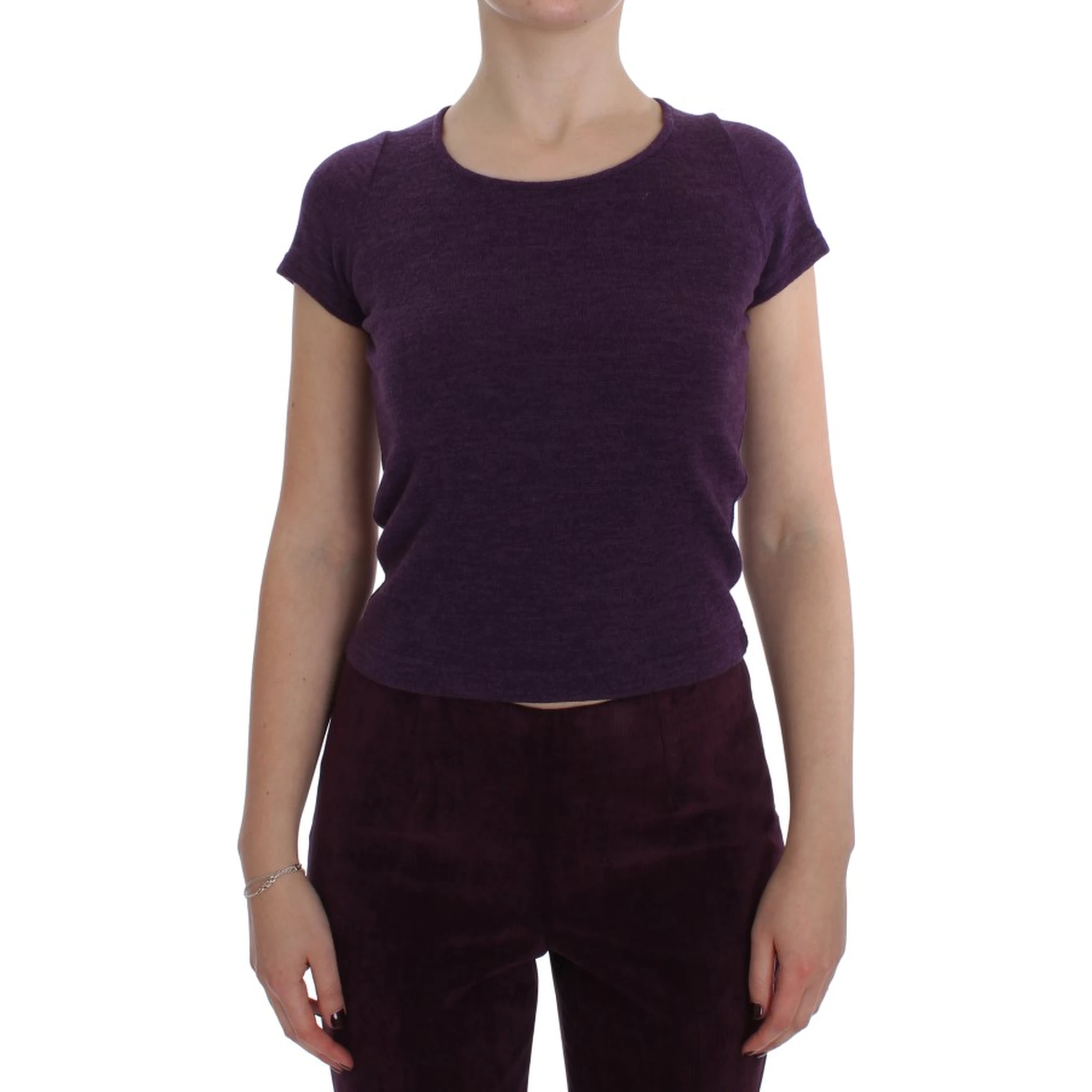 Purple Wool Suit T-Shirt Set