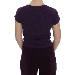 Purple Wool Suit T-Shirt Set