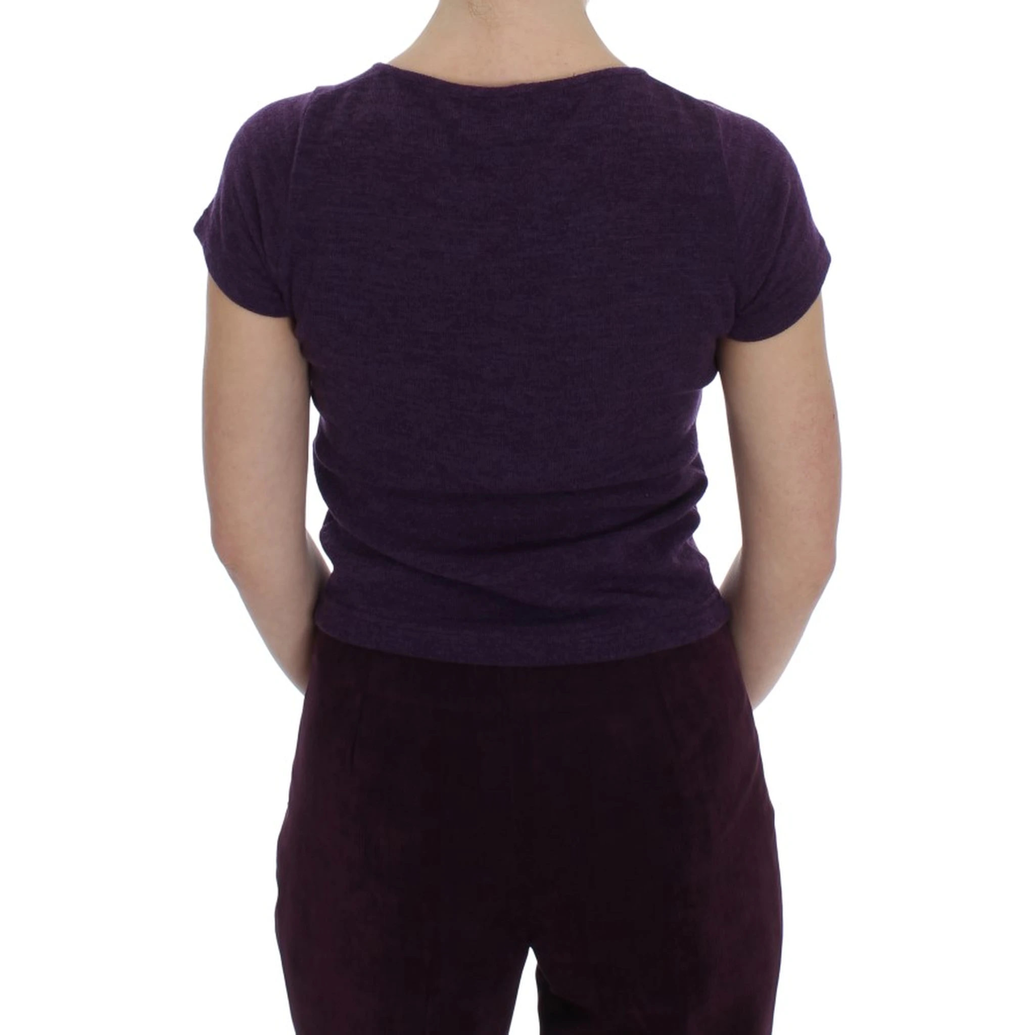 Purple Wool Suit T-Shirt Set