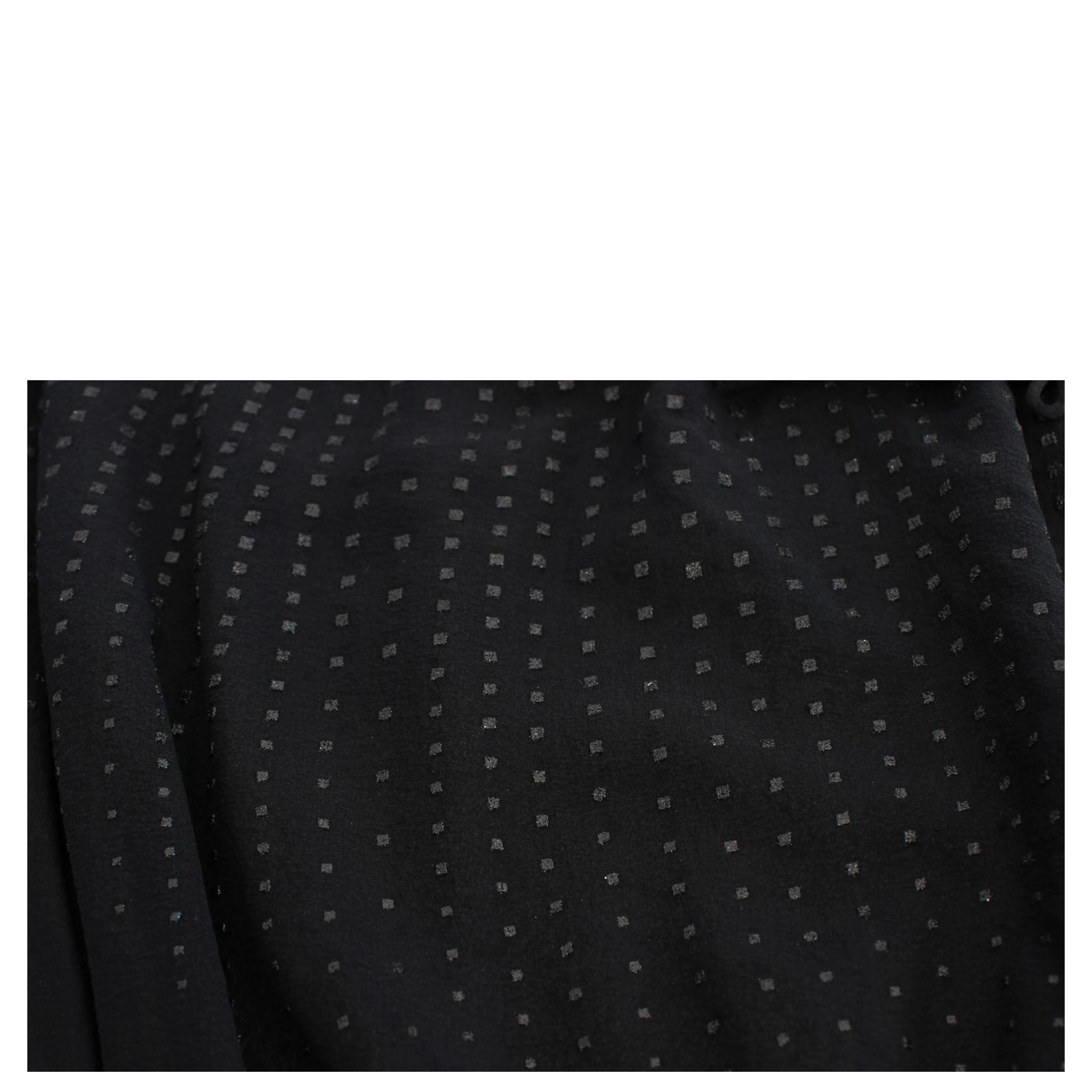 Black Neck Wrap Top Blouse