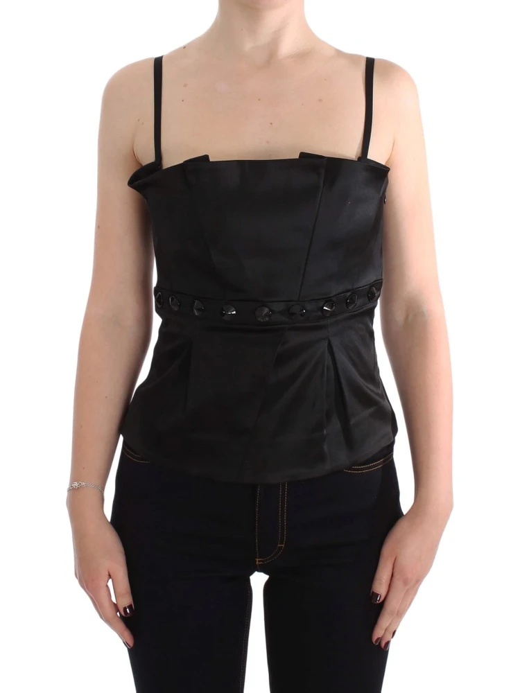 Black Tank Party Evening Top Blouse