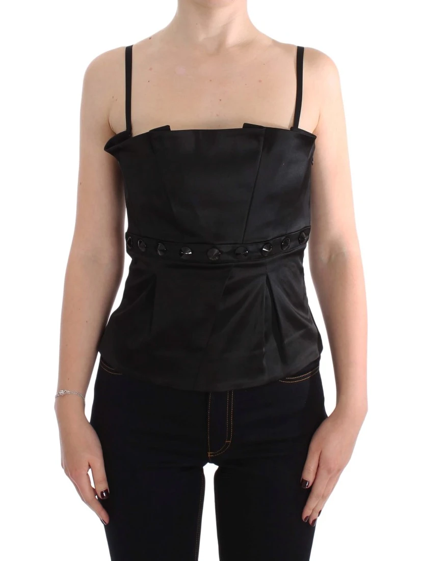 Black Tank Party Evening Top Blouse