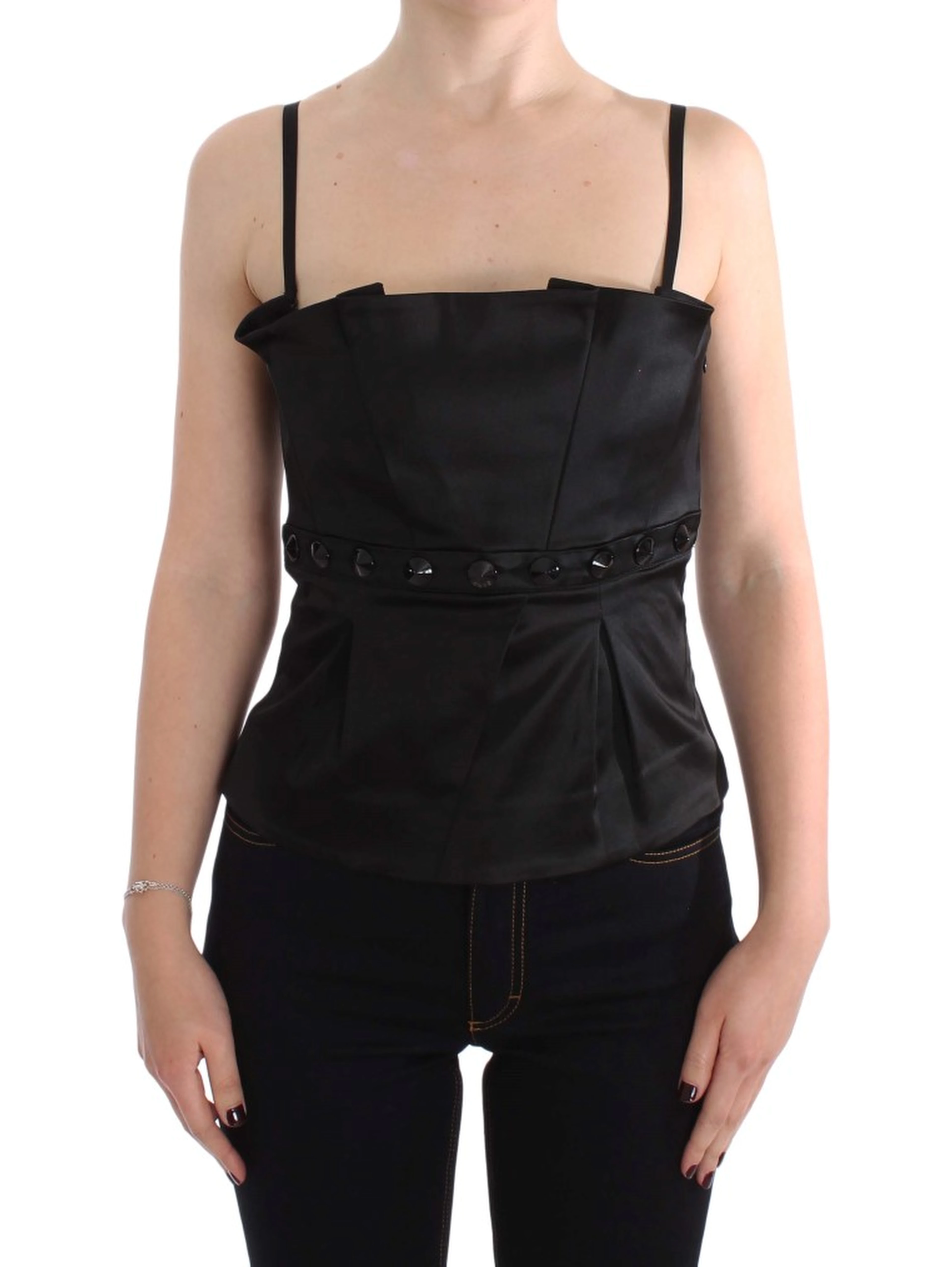 Black Tank Party Evening Top Blouse