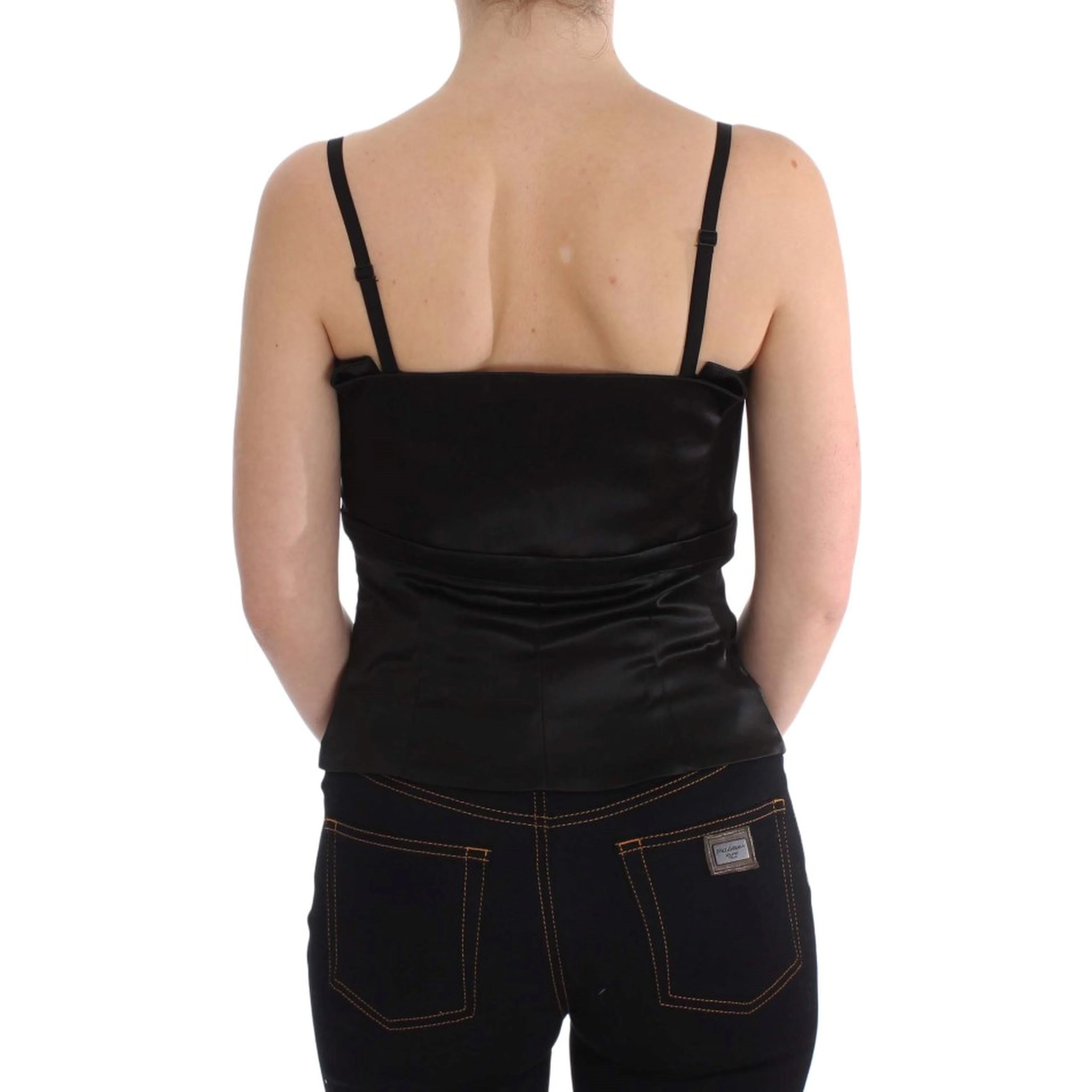 Black Tank Party Evening Top Blouse