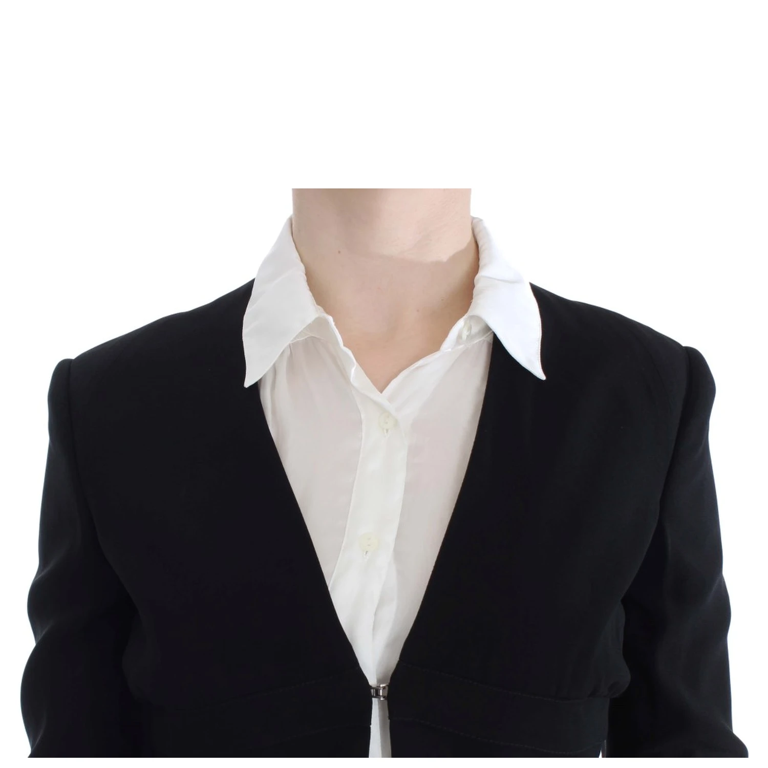 Black Blue Two Piece Suit Skirt & Blazer