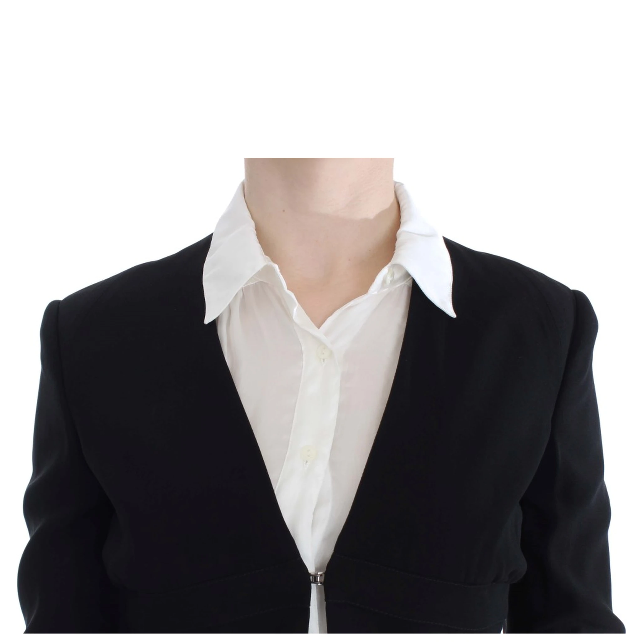 Black Blue Two Piece Suit Skirt & Blazer