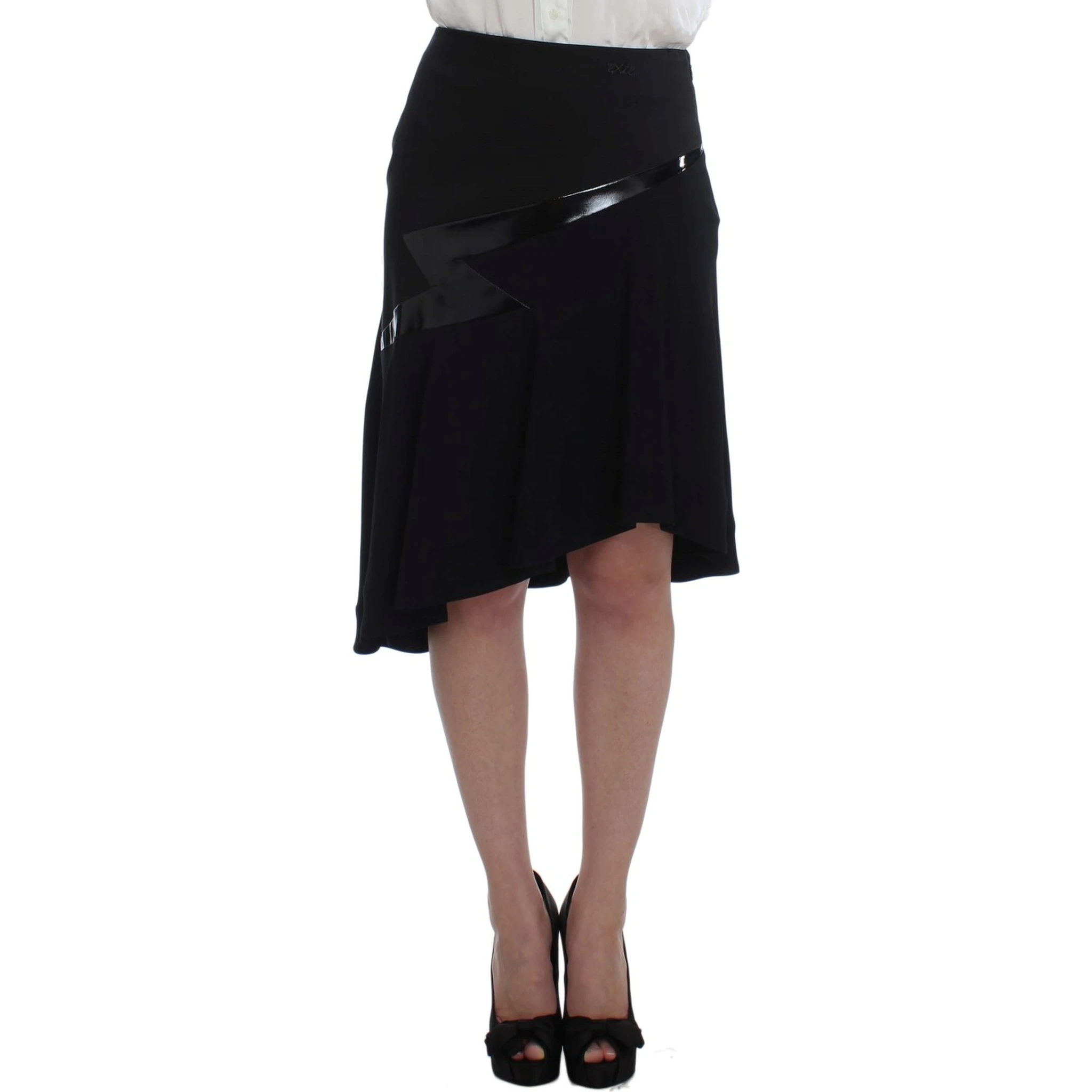 Black Blue Two Piece Suit Skirt & Blazer