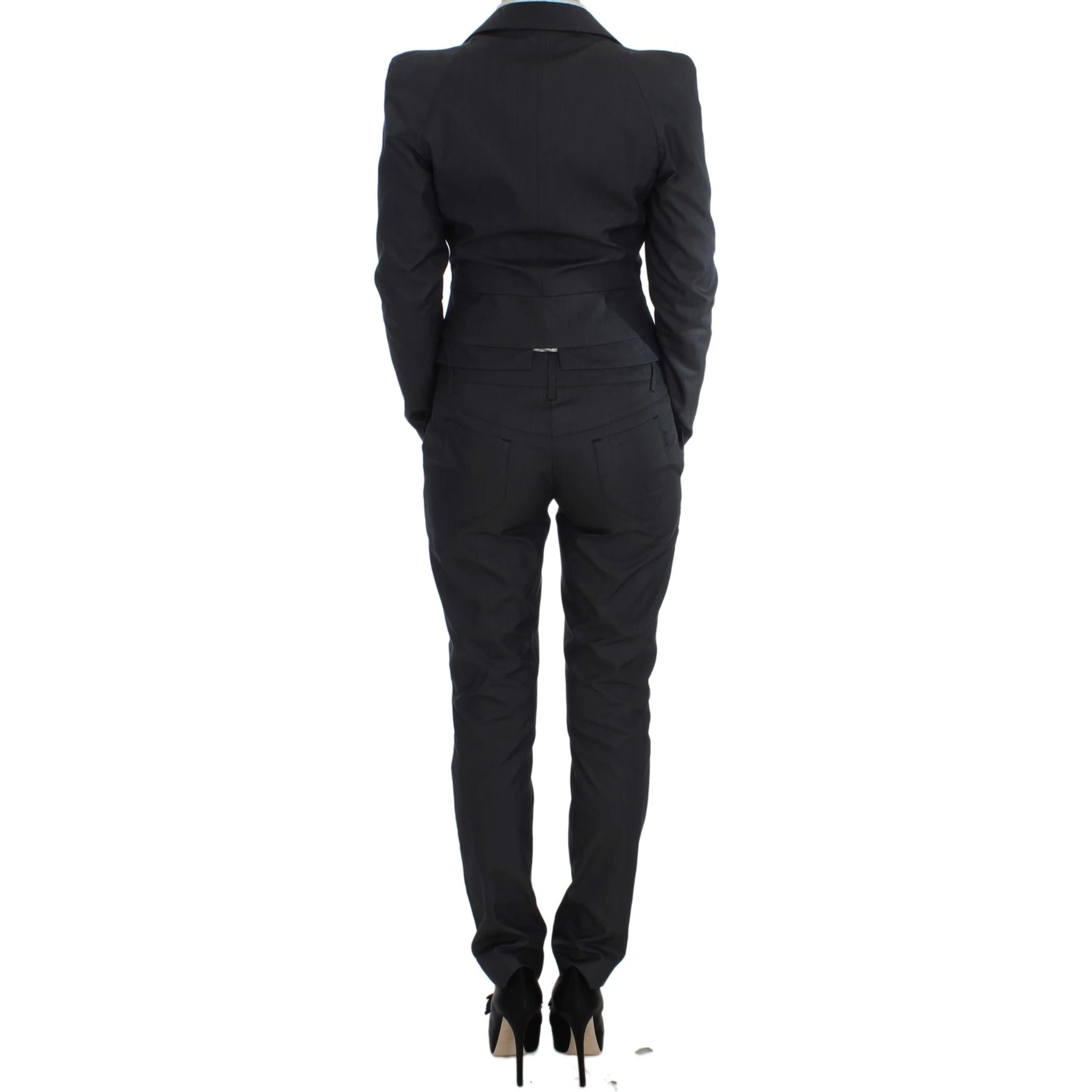 Gray One Button Two Piece Suit