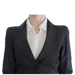 Gray One Button Two Piece Suit