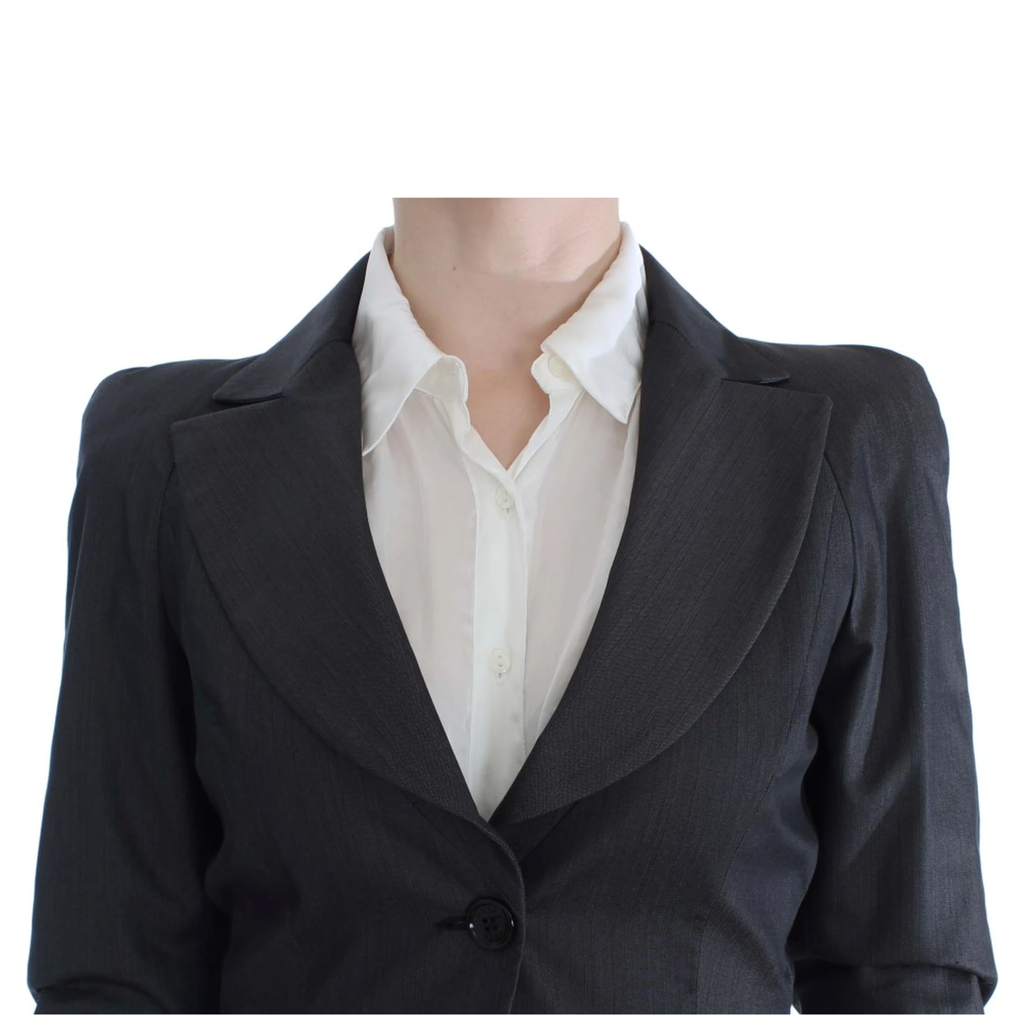 Gray One Button Two Piece Suit