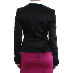 Black Pink Stretch Blazer Jacket