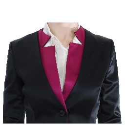 Black Pink Stretch Blazer Jacket