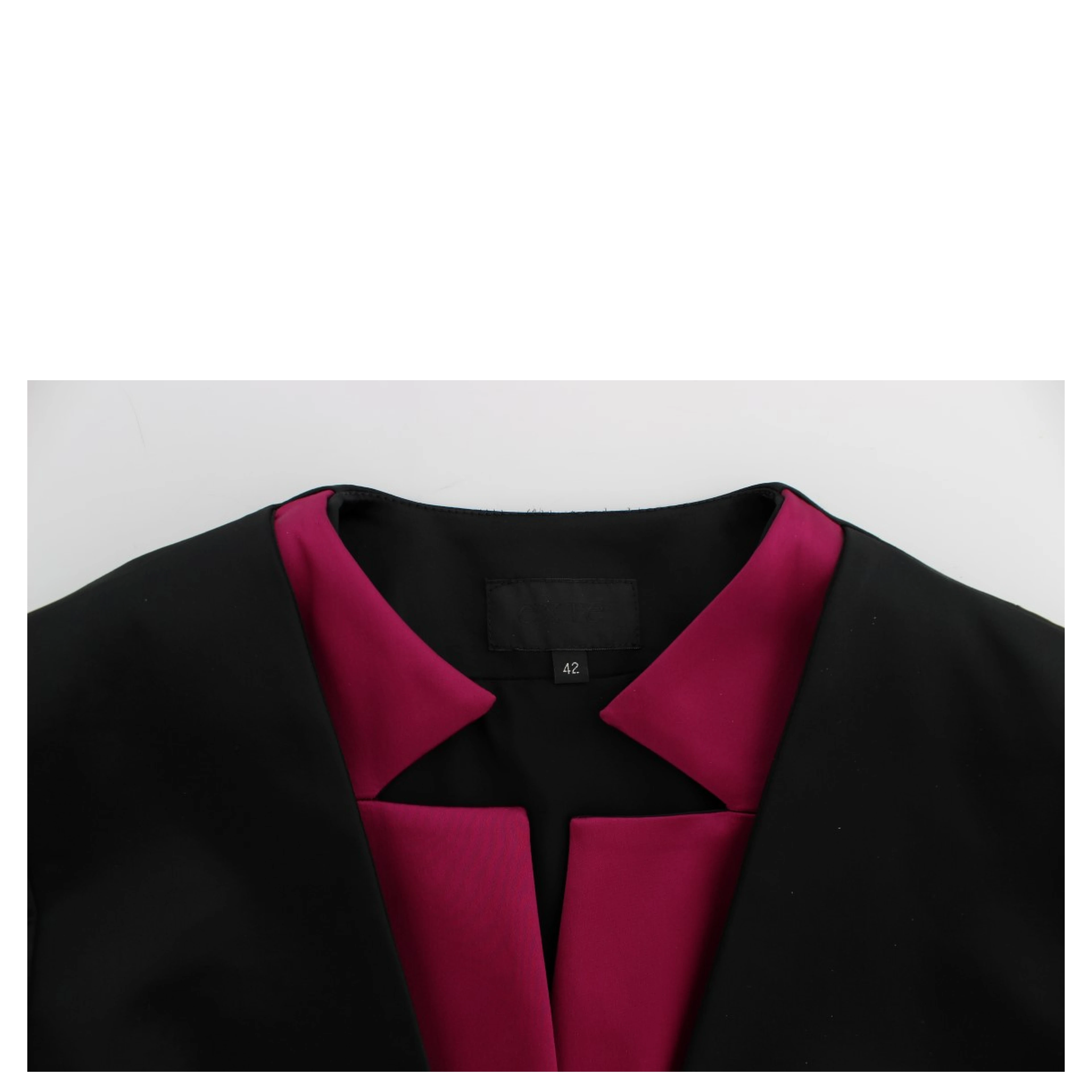 Black Pink Stretch Blazer Jacket