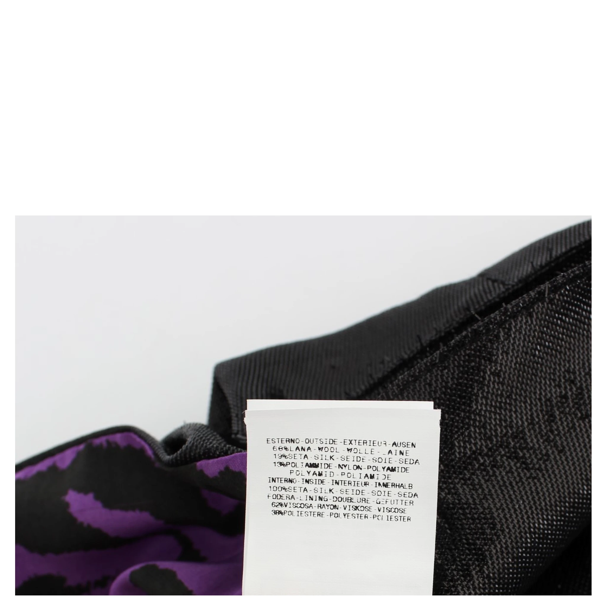 Black Wool Silk Above Knee Straight Skirt