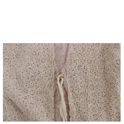 Pink Floral Lace Wrap Sweater