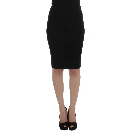 Black Straight Pencil Skirt