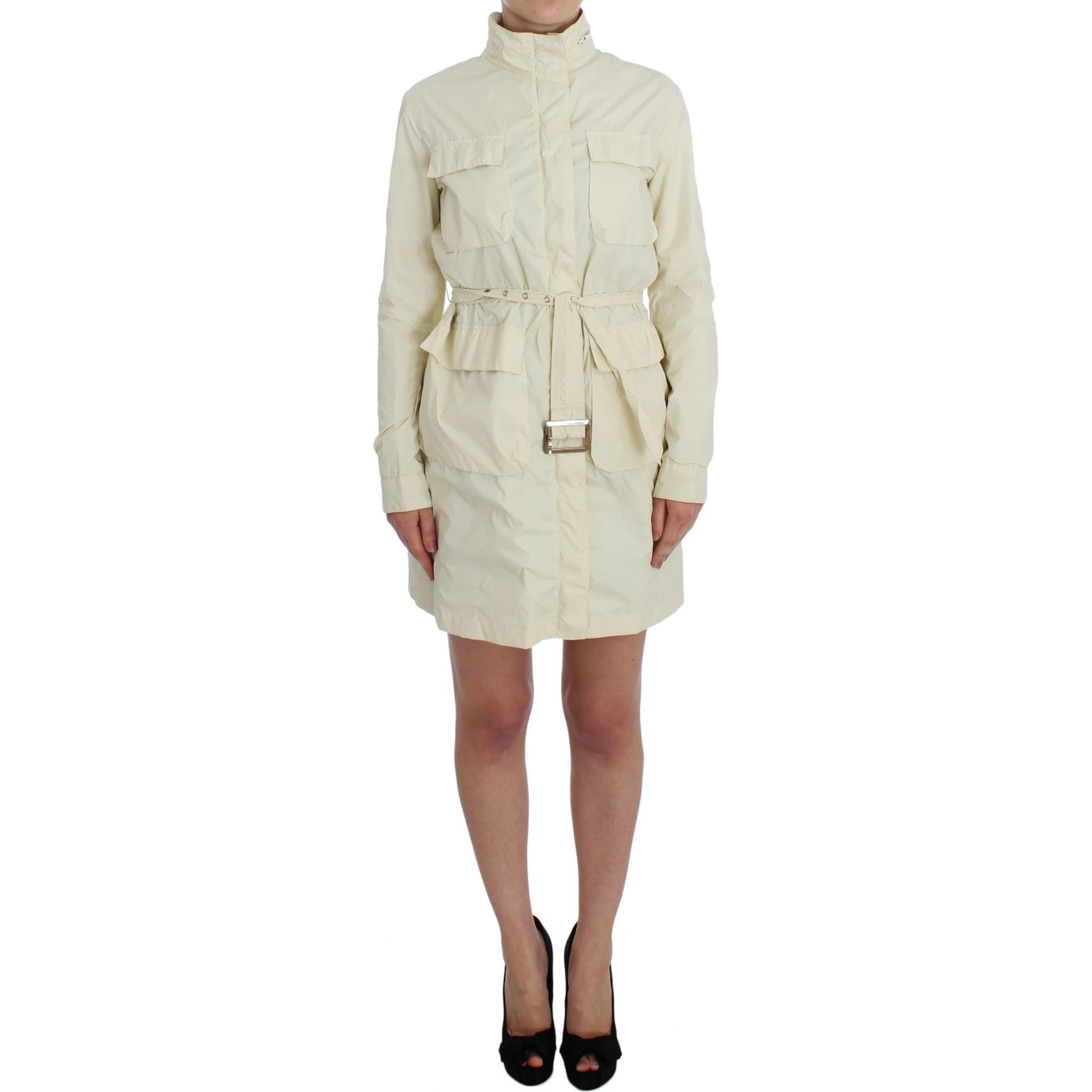 Beige Weather Proof Trench Jacket Coat