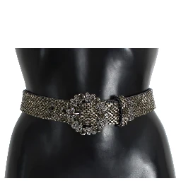 Crystal Buckle Sequined Waist Belt