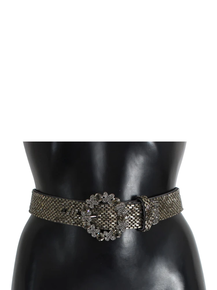 Crystal Buckle Sequined Waist Belt
