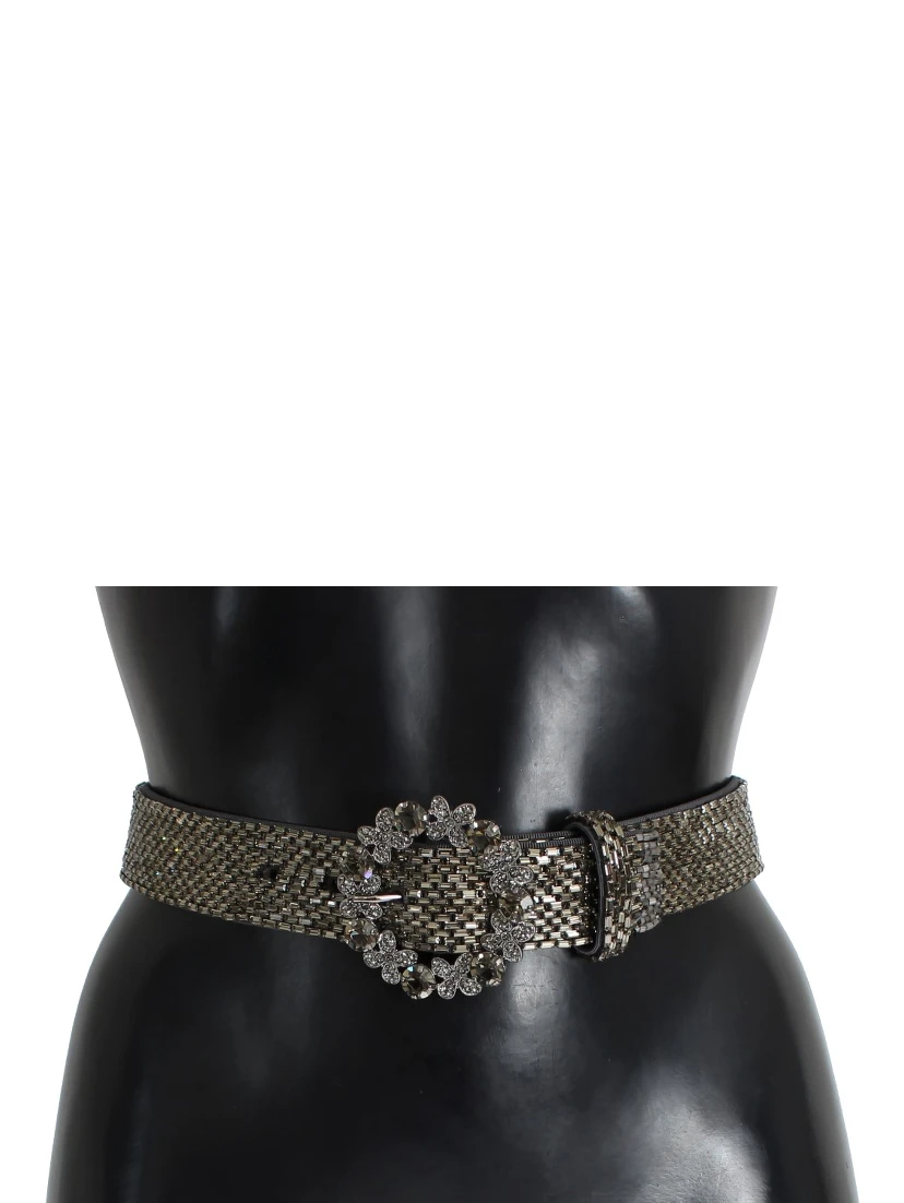 Crystal Buckle Sequined Waist Belt